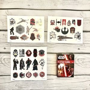 🔥 2/10 Star Wars tattoos, deck of cards, and stickers.